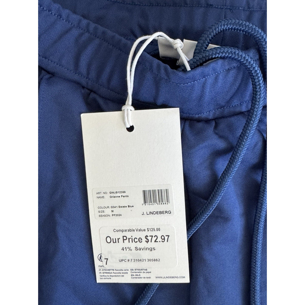 Women's J Lindeberg JL Orianne Pants Athletic USA Blue White Sz Medium NWT$125