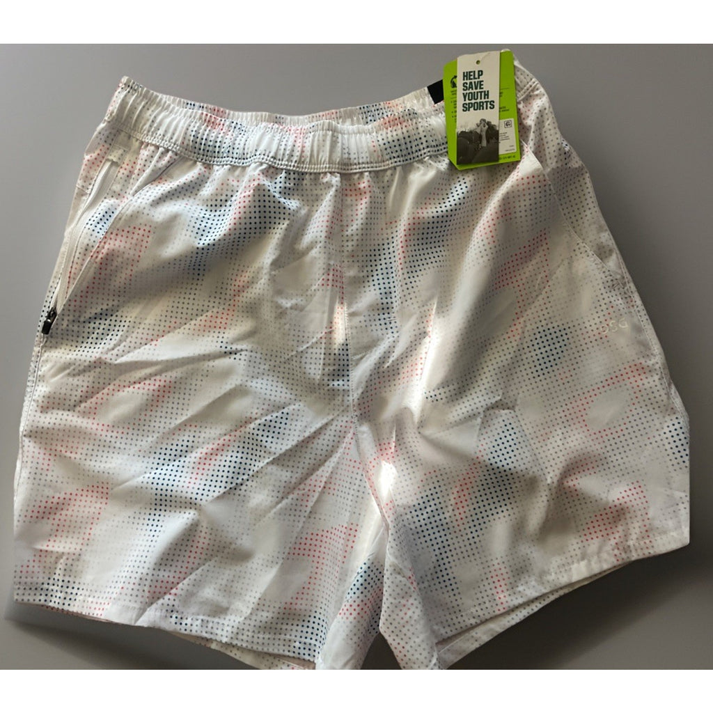 DSG Men's 6" Agility Woven Shorts Pure White Dot Ombre Size S