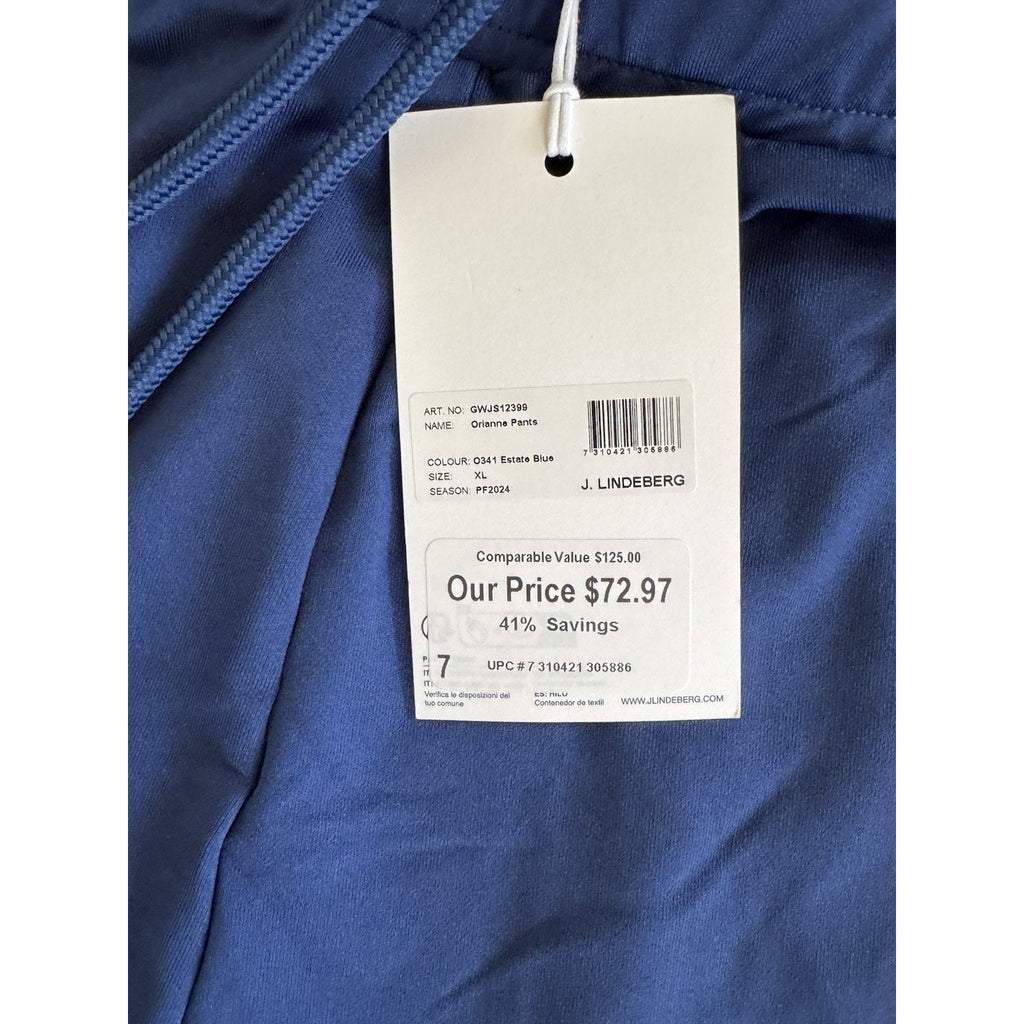 Women's J Lindeberg JL Orianne Pants Athletic USA Blue White Sz XL NWT$125
