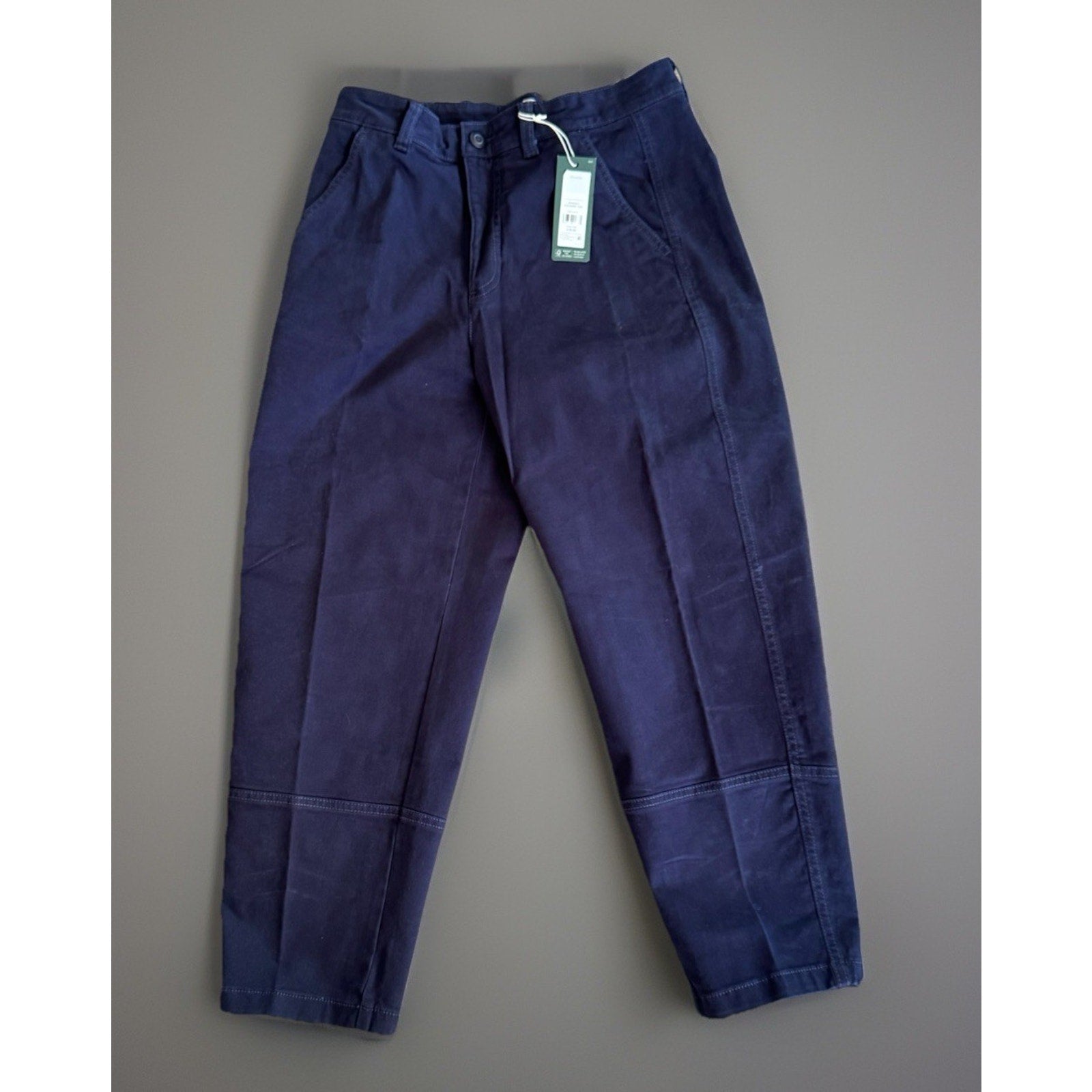 Alpine Design Womens Deep Navy Barrel Pant Pre Washed Cropped Casual Denim 6 NWT