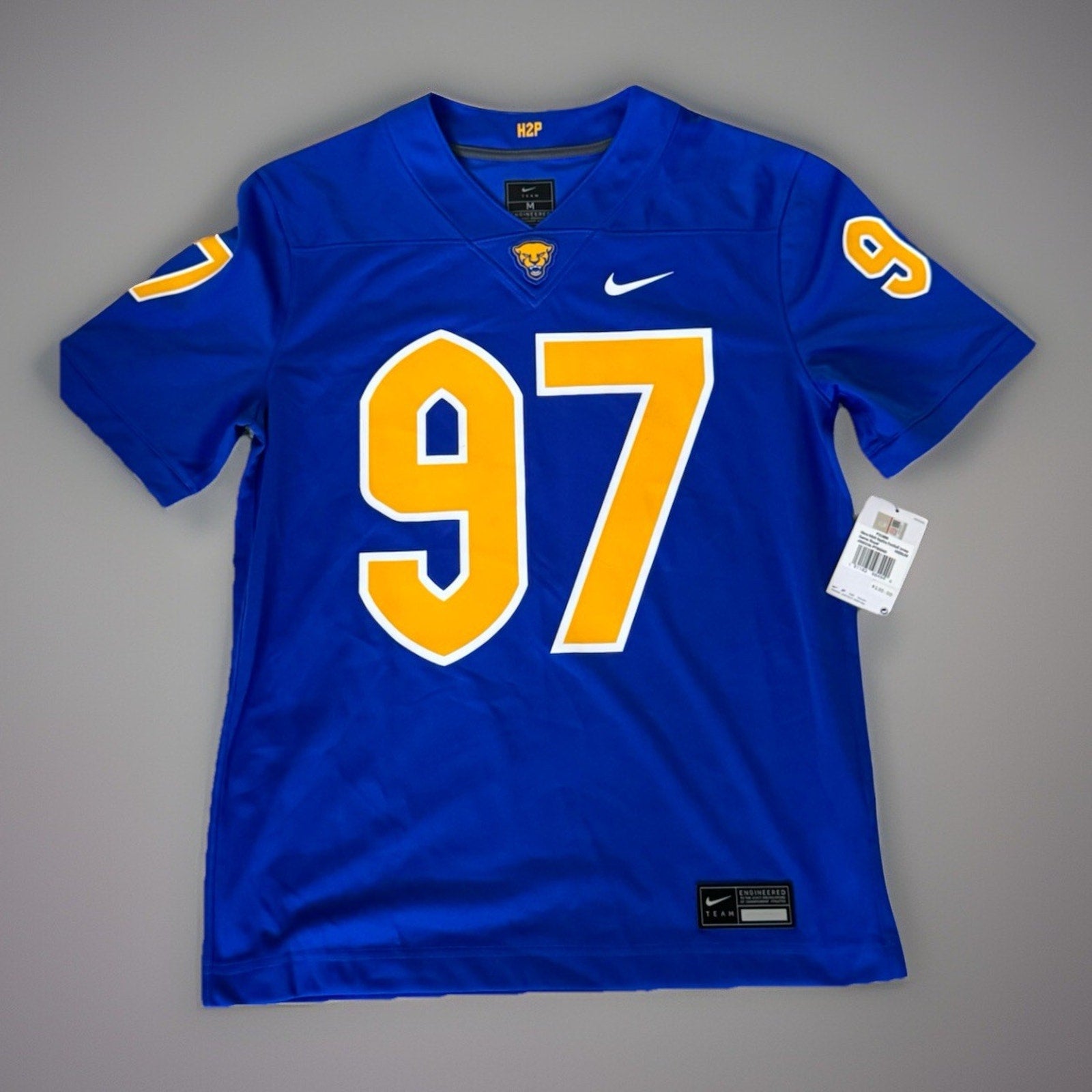 NWT Nike Aaron Donald #97 Pitt Panthers Blue Football Jersey Men's Medium