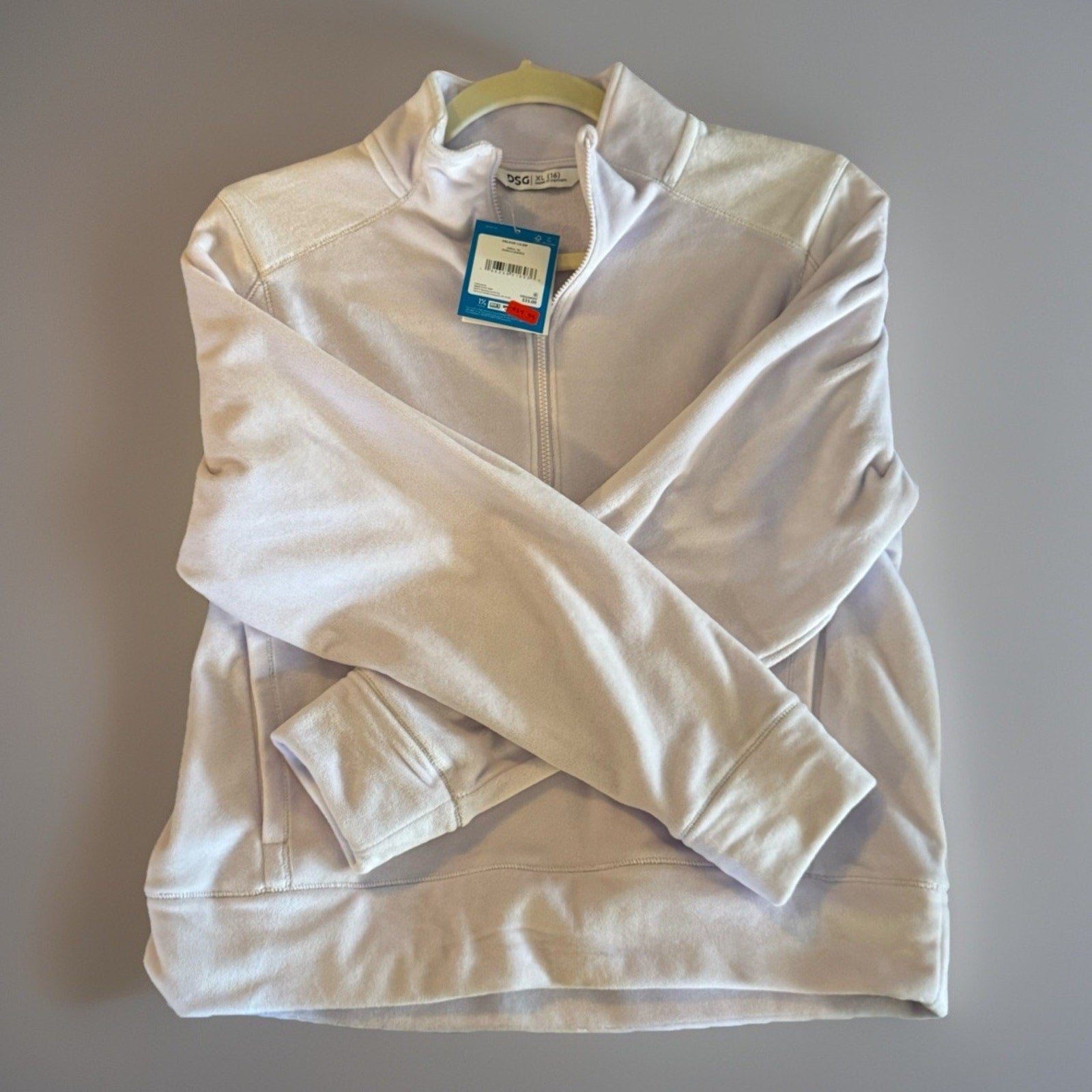 Dick's Sporting Goods Girls XL 16 Purple Velour 1/2 Zip