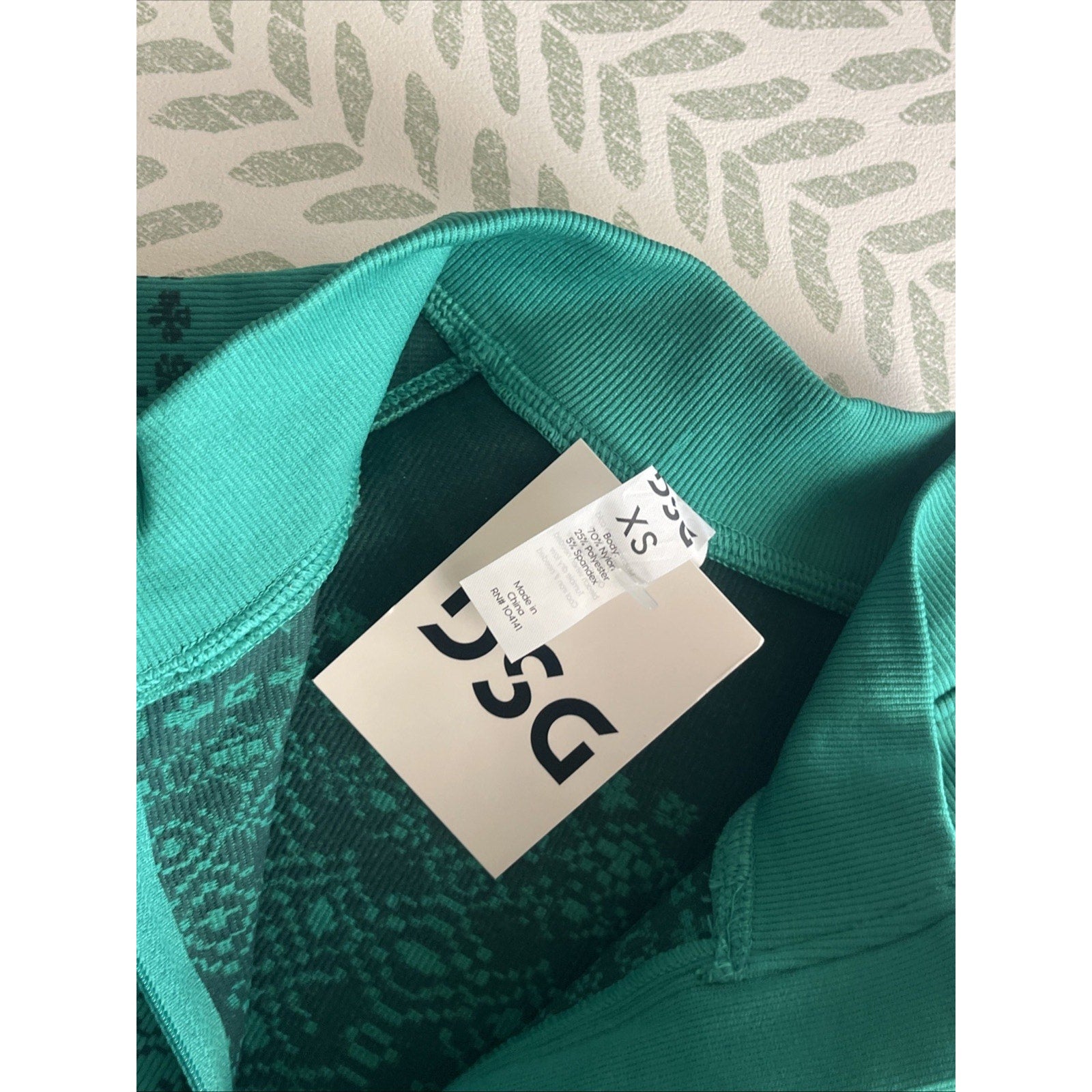 DSG Momentum Seamless 1/4 Zip Top Melted Emerald Fair Isle Women’s Size XS