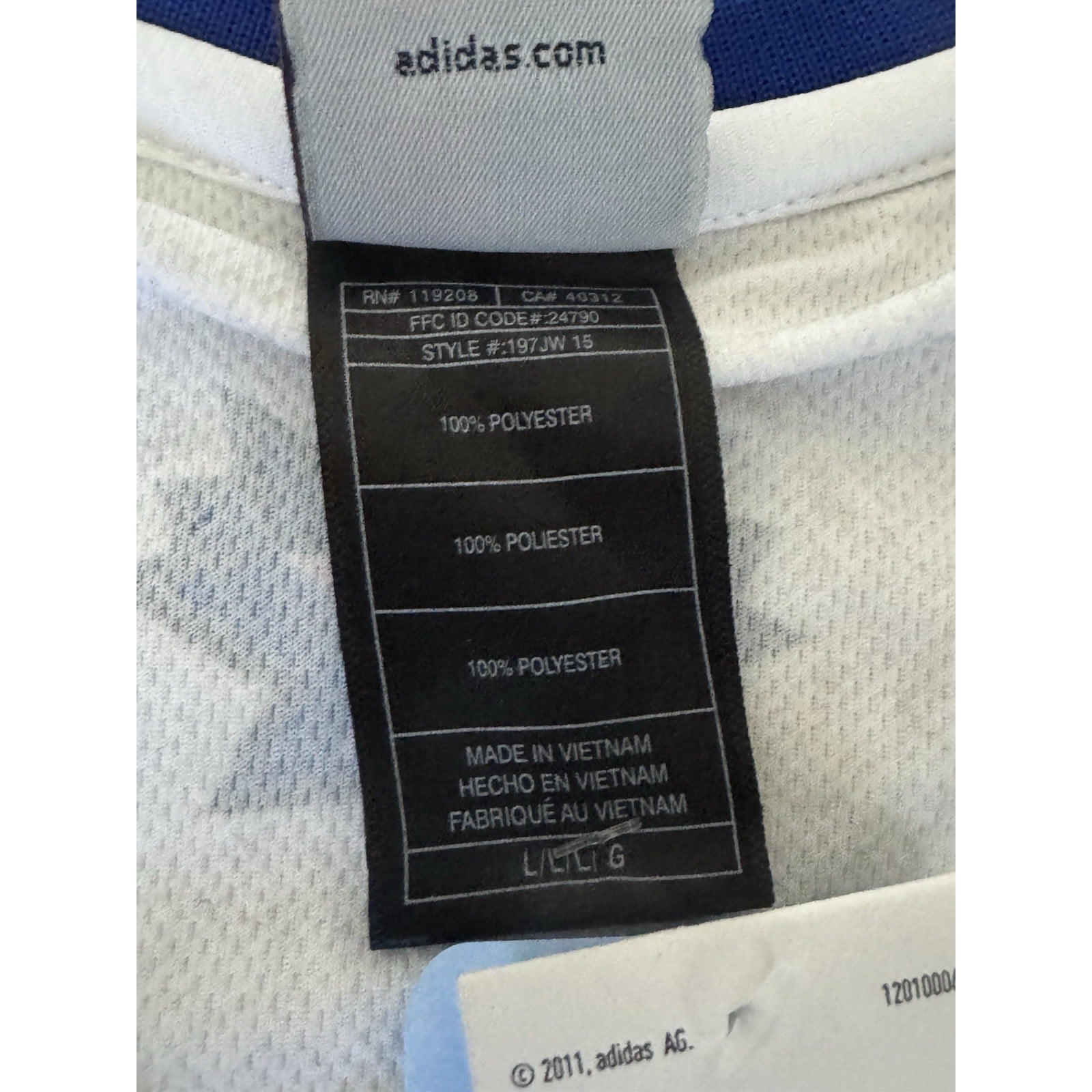 NWT Adidas 2016 Toronto NBA White All Star Jersey East Women's Size Large