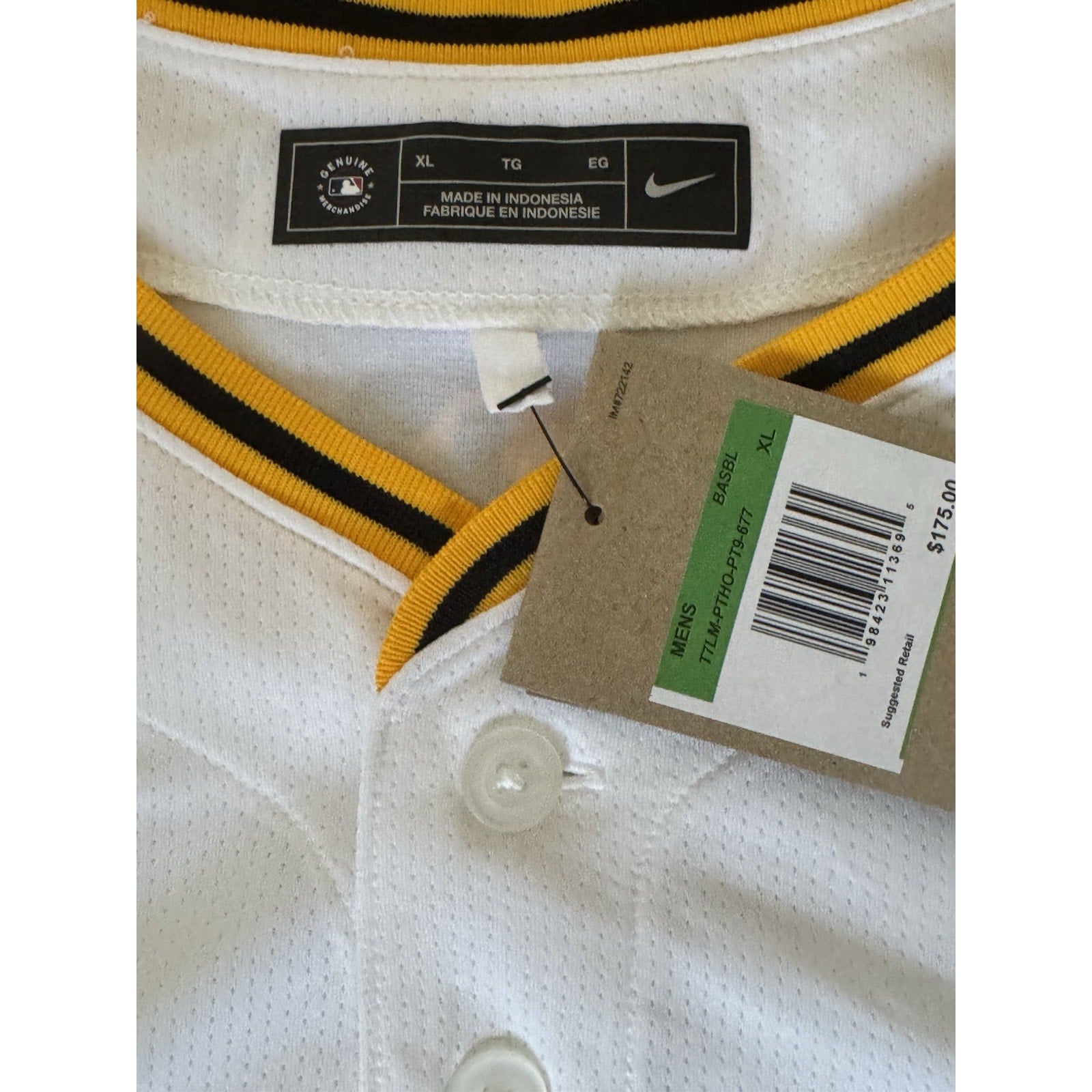 NWT Pittsburgh Pirates Paul Skenes Nike Limited MLB Baseball Jersey Men XL $175