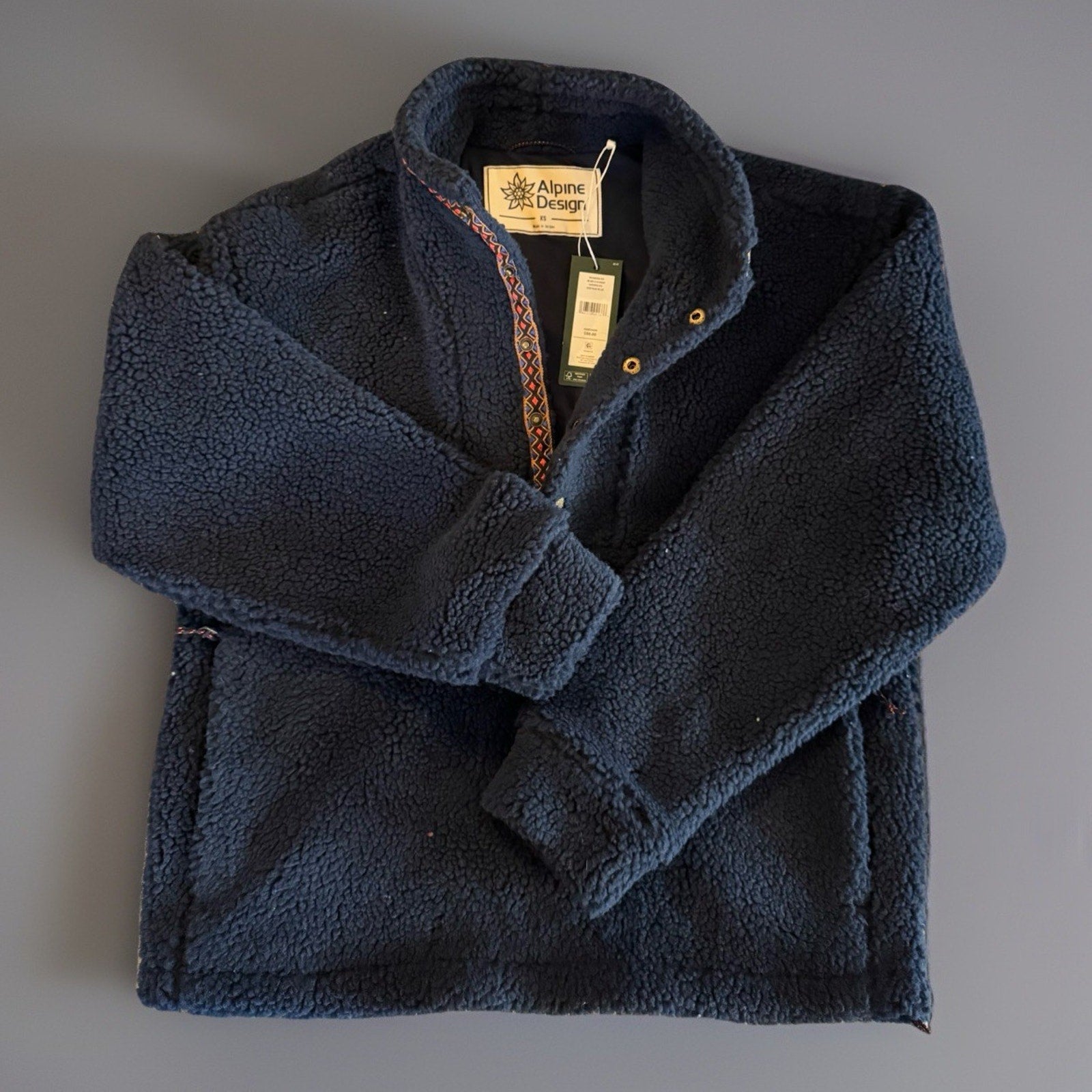 ALPINE DESIGN ' 1/4 SNAP SHERPA PULLOVER ' SIZE XS ' VINTAGE BLUE ' WOMENS